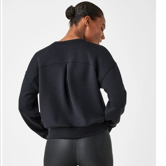 SPANX AirEssentials Crewneck Soft Sweatshirt in black - Size Large - Picture 1 of 11